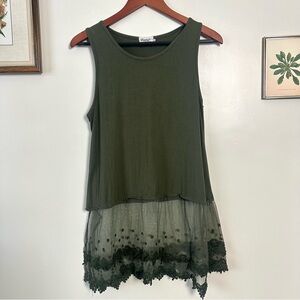 Papa Bamboo Deep Green Tank Top